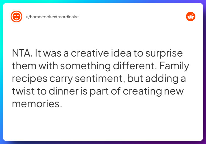 Comment from u/homecookextraordinaire