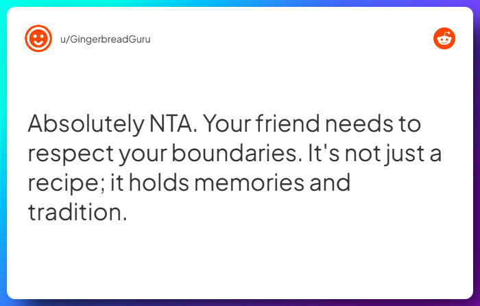 Comment from u/GingerbreadGuru