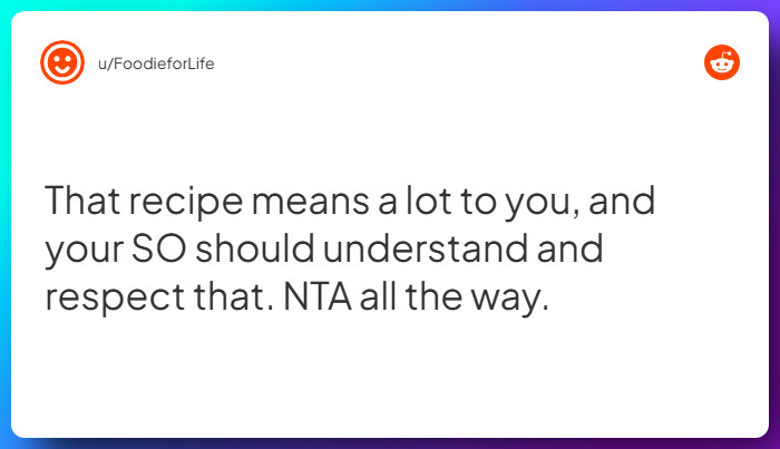 Comment from u/FoodieforLife