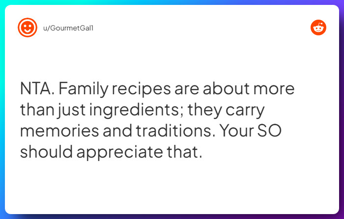 Comment from u/GourmetGal1