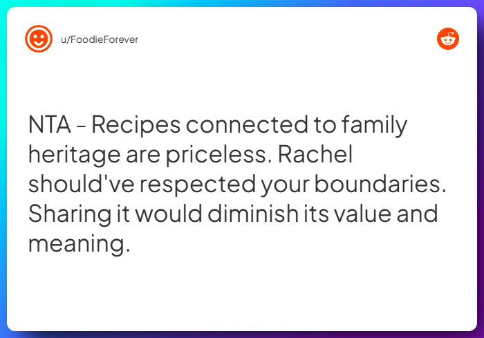 Comment from u/FoodieForever
