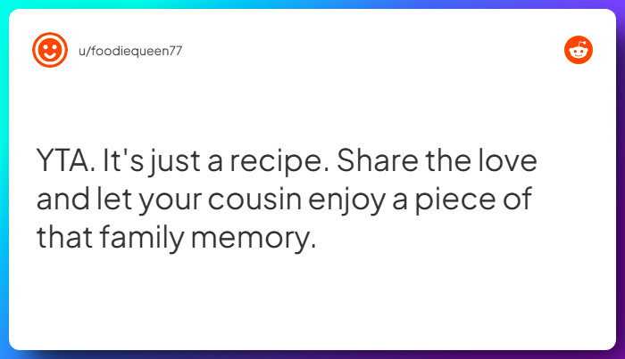 Comment from u/foodiequeen77