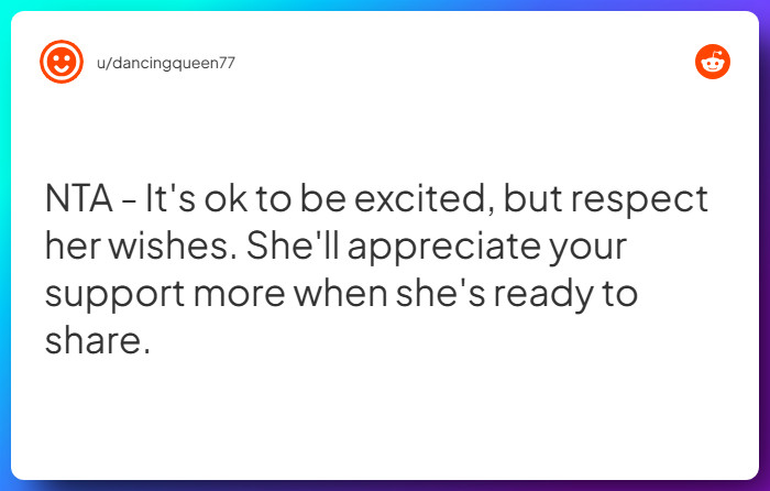 Comment from u/dancingqueen77