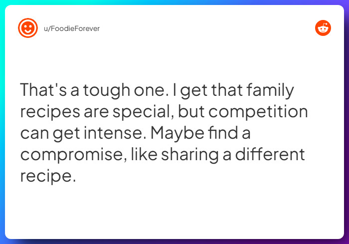 Comment from u/FoodieForever