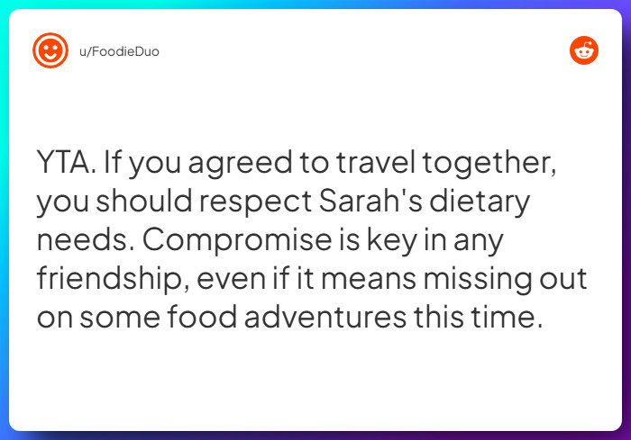 Comment from u/FoodieDuo