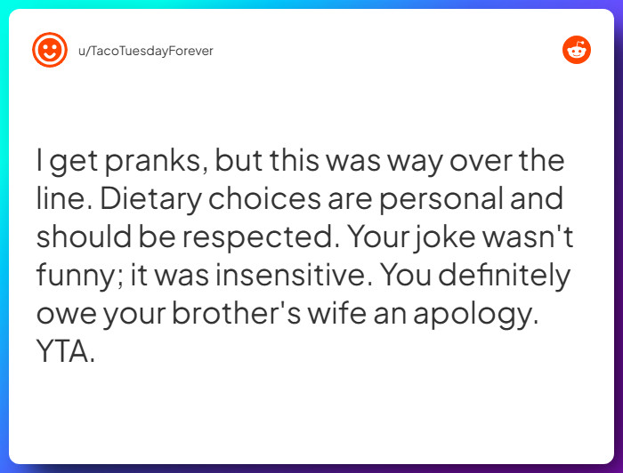 Comment from u/TacoTuesdayForever