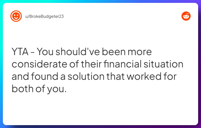 Comment from u/BrokeBudgeter23