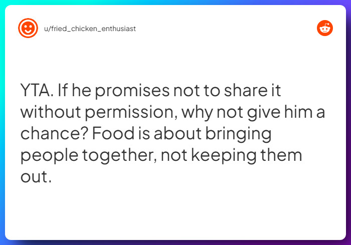 Comment from u/fried_chicken_enthusiast