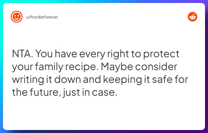 Comment from u/foodieforever