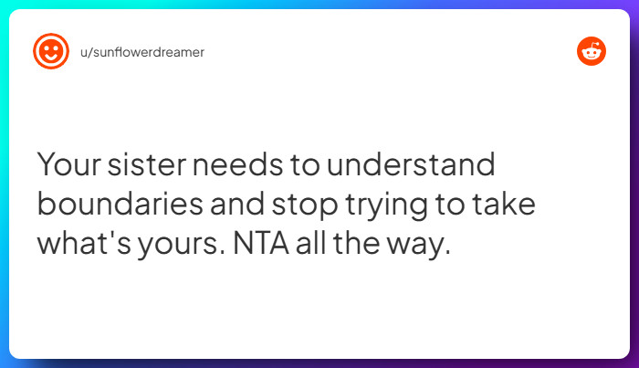 Comment from u/sunflowerdreamer
