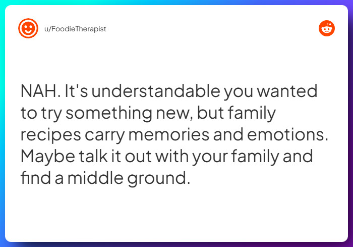 Comment from u/FoodieTherapist