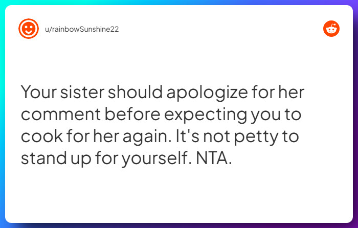 Comment from u/rainbowSunshine22