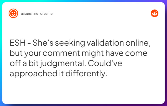 Comment from u/sunshine_dreamer