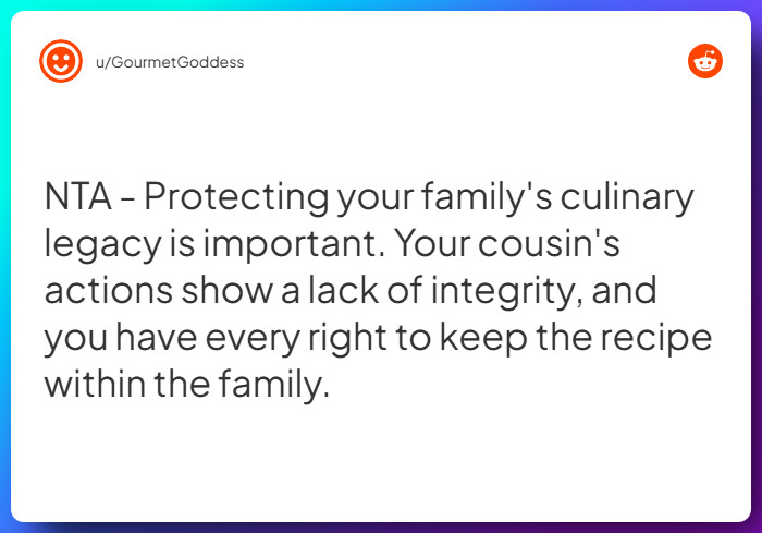 Comment from u/GourmetGoddess