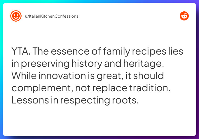 Comment from u/ItalianKitchenConfessions