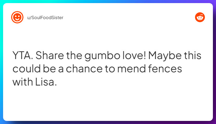 Comment from u/SoulFoodSister