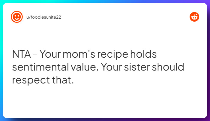 Comment from u/foodiesunite22