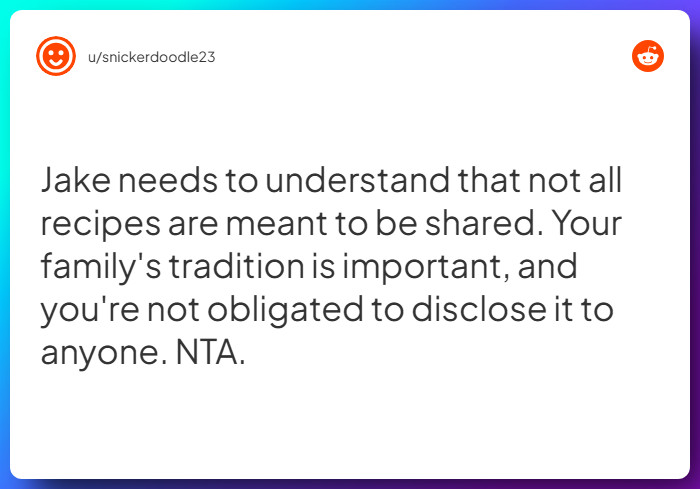 Comment from u/snickerdoodle23