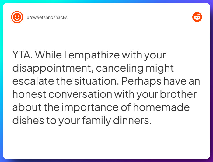 Comment from u/sweetsandsnacks