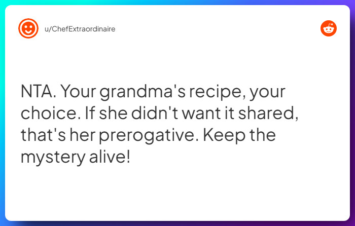 Comment from u/ChefExtraordinaire