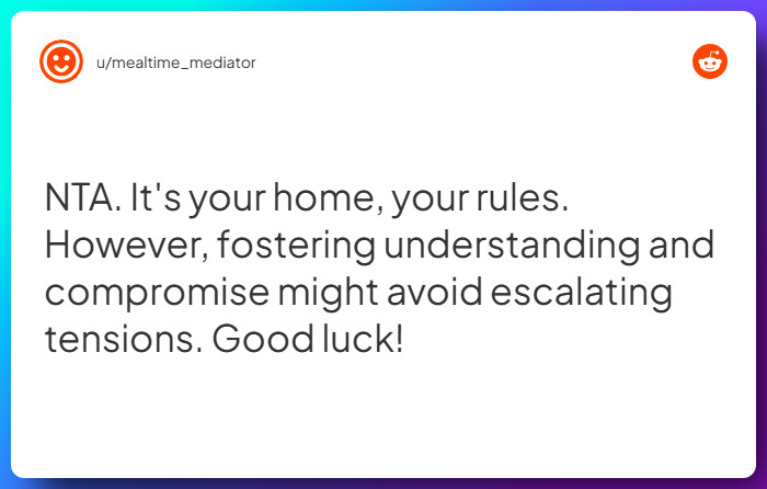 Comment from u/mealtime_mediator