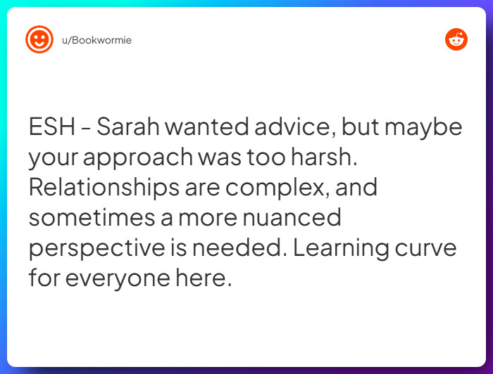 Comment from u/Bookwormie