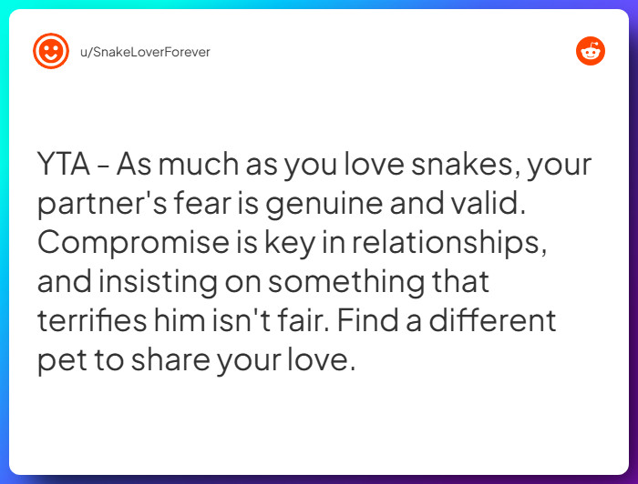 Comment from u/SnakeLoverForever