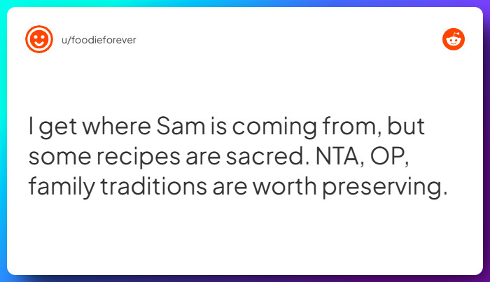 Comment from u/foodieforever