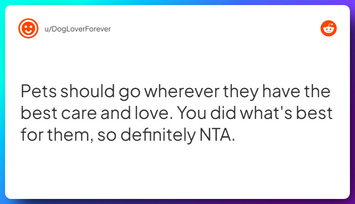 Comment from u/DogLoverForever