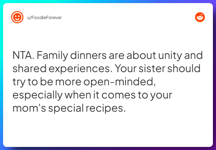 Comment from u/FoodieForever