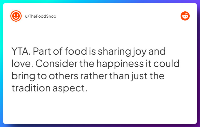 Comment from u/TheFoodSnob