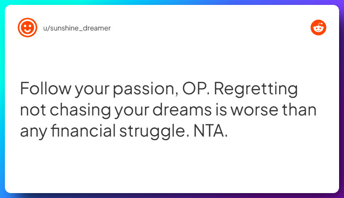 Comment from u/sunshine_dreamer