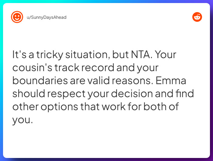 Comment from u/SunnyDaysAhead