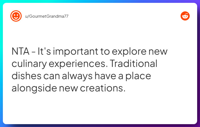 Comment from u/GourmetGrandma77