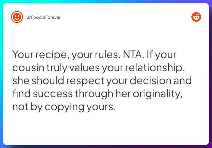 Comment from u/FoodieForever