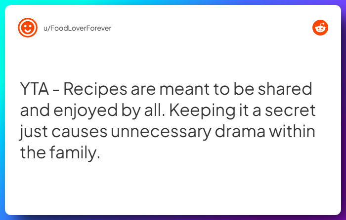 Comment from u/FoodLoverForever