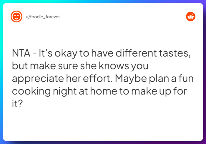 Comment from u/foodie_forever