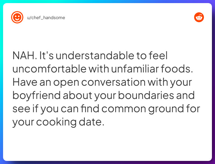Comment from u/chef_handsome