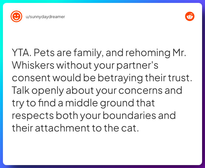 Comment from u/sunnydaydreamer