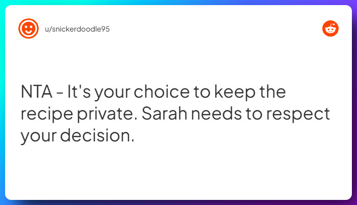 Comment from u/snickerdoodle95