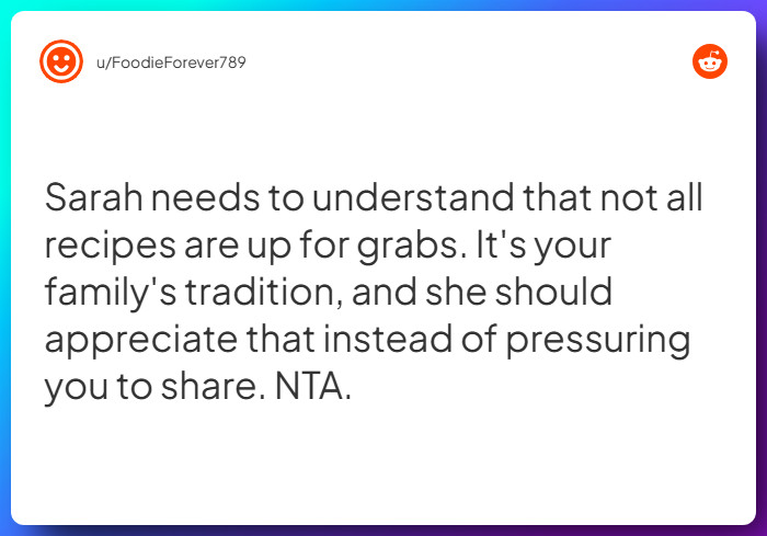 Comment from u/FoodieForever789