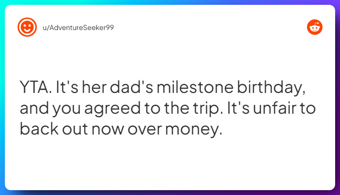 Comment from u/AdventureSeeker99