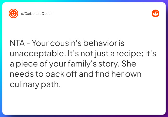 Comment from u/CarbonaraQueen