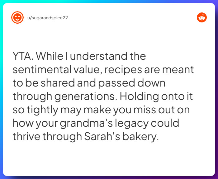Comment from u/sugarandspice22