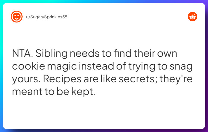 Comment from u/SugarySprinkles55