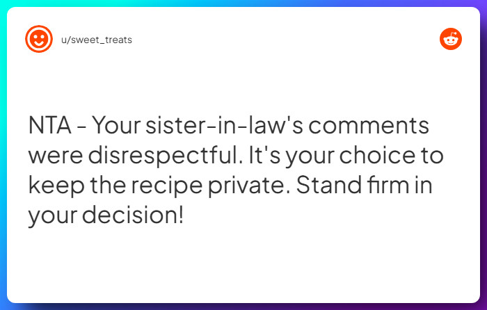 Comment from u/sweet_treats