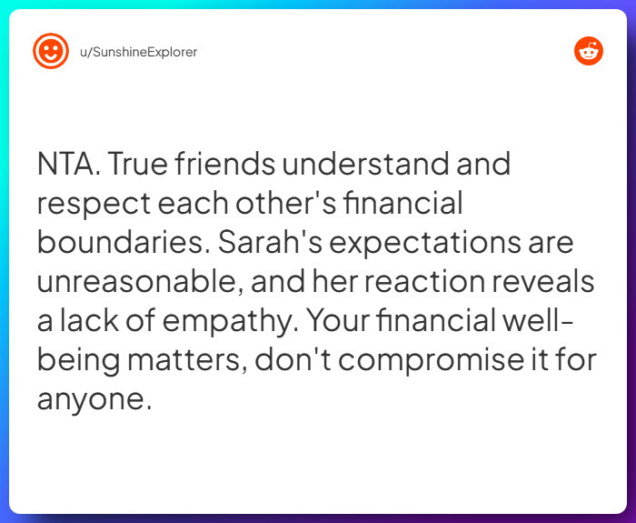 Comment from u/SunshineExplorer
