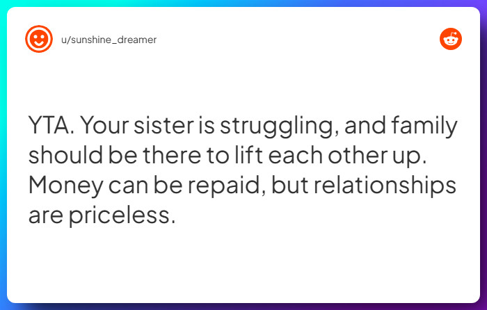 Comment from u/sunshine_dreamer