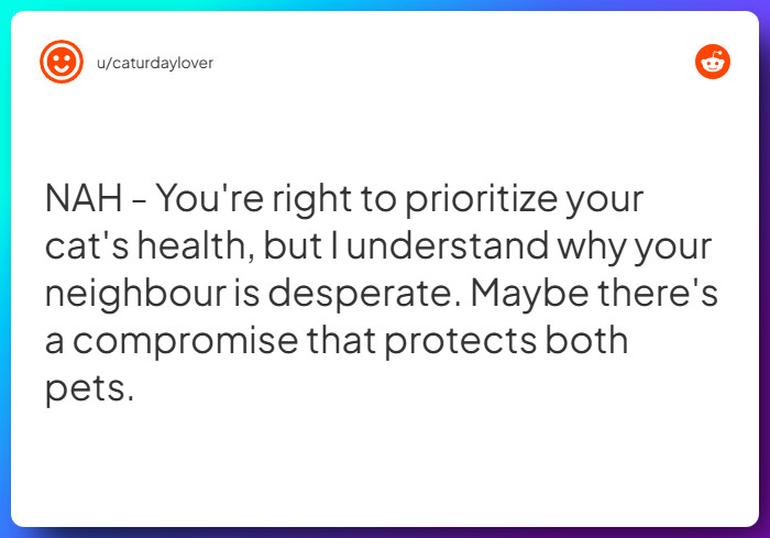 Comment from u/caturdaylover