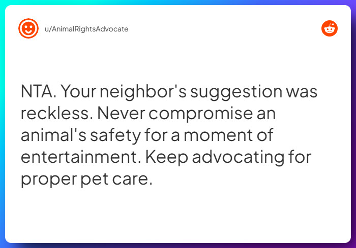 Comment from u/AnimalRightsAdvocate